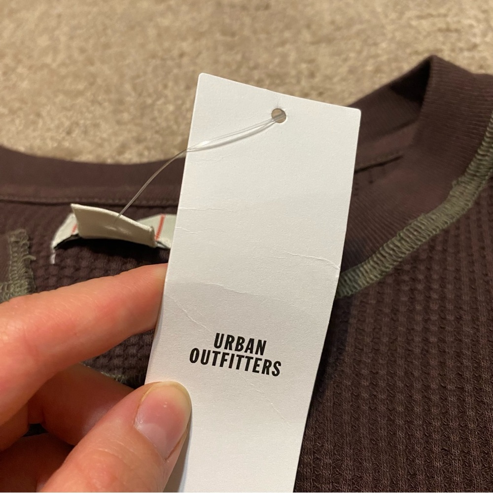 NWT {Urban Outfitters | BDG} Sabine Spliced Thermal Top | Chocolate ~ Size M - Picture 7 of 16